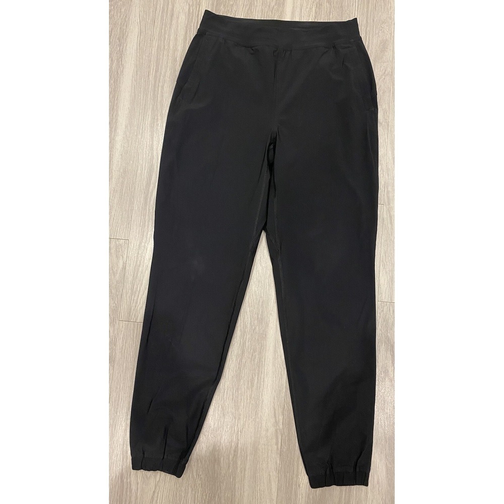 Lululemon Joggers Zip Bottoms Runner‎ Pants Womens 6 Black Running Athletic EUC